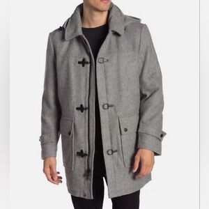 PENDLETON Gray WOOL Insulated KNOB HILL Winter HOODED Duffel COAT Mens Sz XL